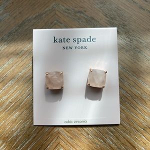Kate spade blush pink marble earrings